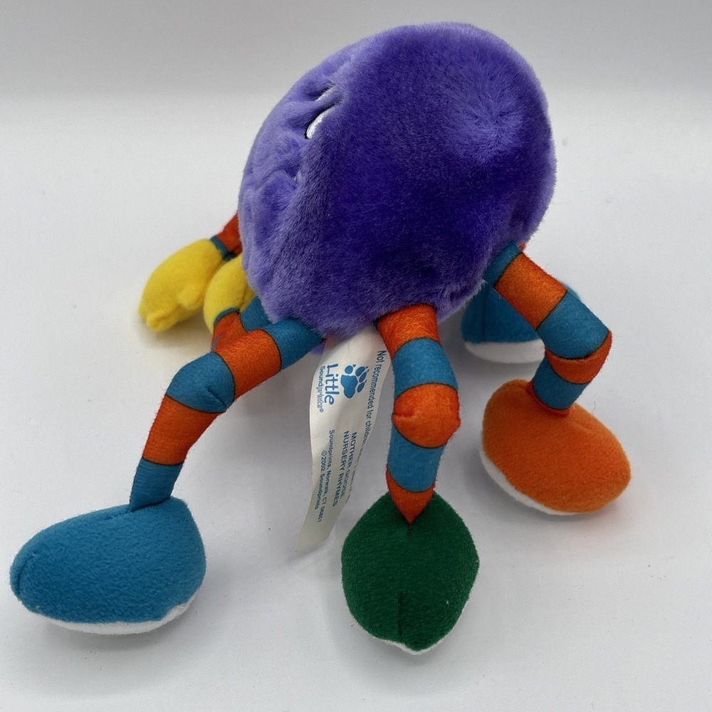 Soundprints Mother Goose ITSY BITSY SPIDER Finger Puppet Plush Mini Stuffed Toy - Picture 2 of 8